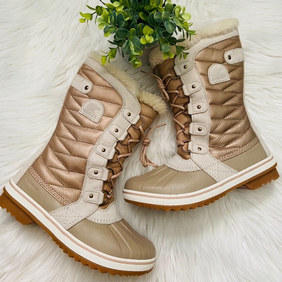 rose gold snow boots